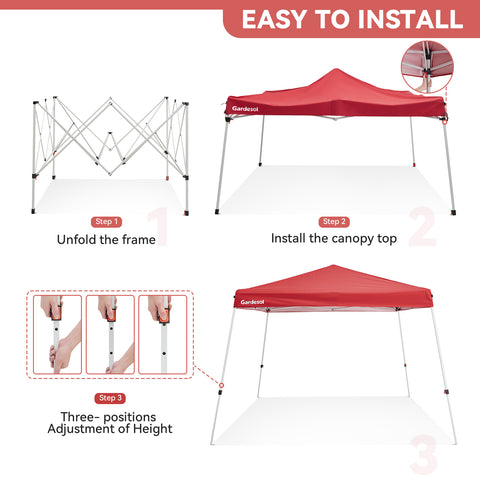 Gardesol 10' x 10' Pop-Up Canopy Outdoor Tent