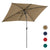 Gardesol 6.5x10FT Patio Umbrella, 6 Ribs, Tan