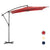 Gardesol 8 FT Cantilever Umbrella，8 Ribs，Beige/Red