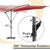 Gardesol 8 FT Cantilever Umbrella，8 Ribs，Beige/Red