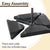 Gardesol 4Pcs Heavy-Duty Cantilever Offset Patio Umbrella Stand, 168lbs/265lbs,Black