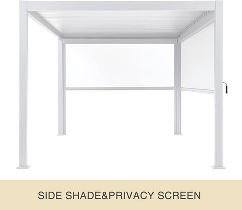 Gardesol 10' Aluminum Pull-Down Privacy Screen Pergola Divider, Pergola NOT Included